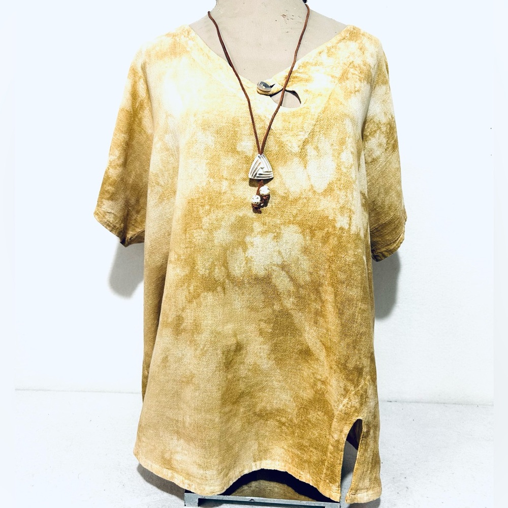 Oh My Gauze Tie Dye Mike Blouse Top